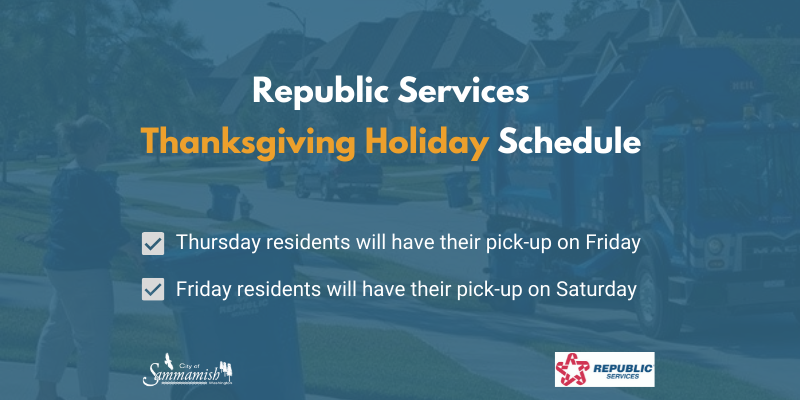 Republic Services Thanksgiving Holiday Schedule 