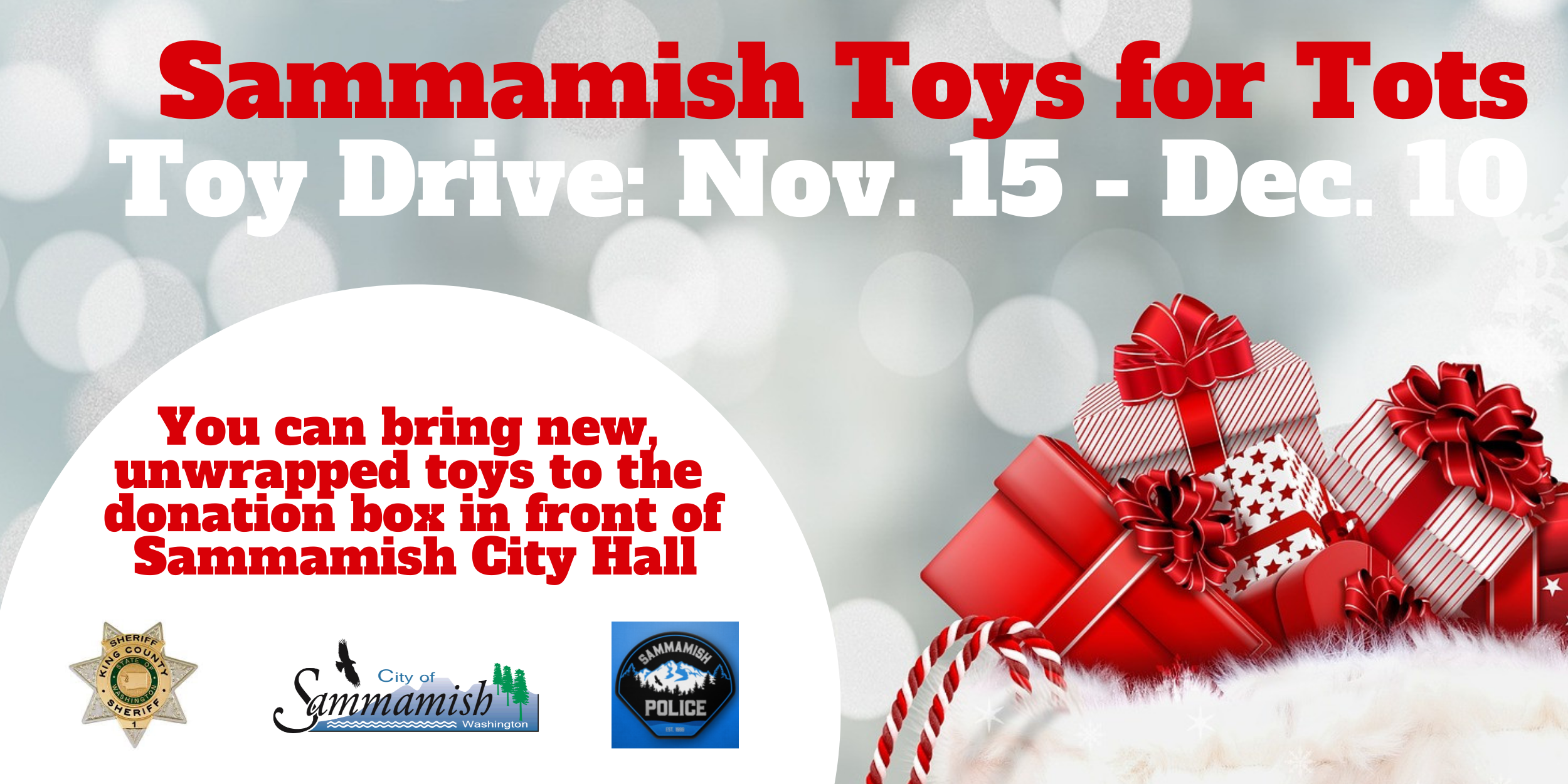 Toys for Tots Toy Drive City of Sammamish